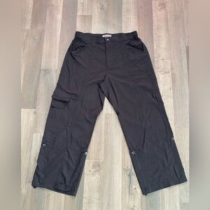 Y2K Magellan Sportswear Bootcut Roll Tab Cargo Pant Ripstop Black Sz 12 Gorpcore